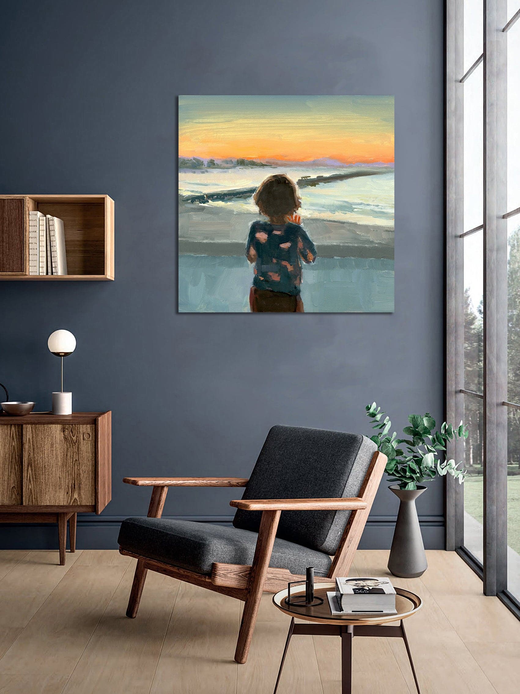 Pine Stretched  Framed 1 Panel - Dawn