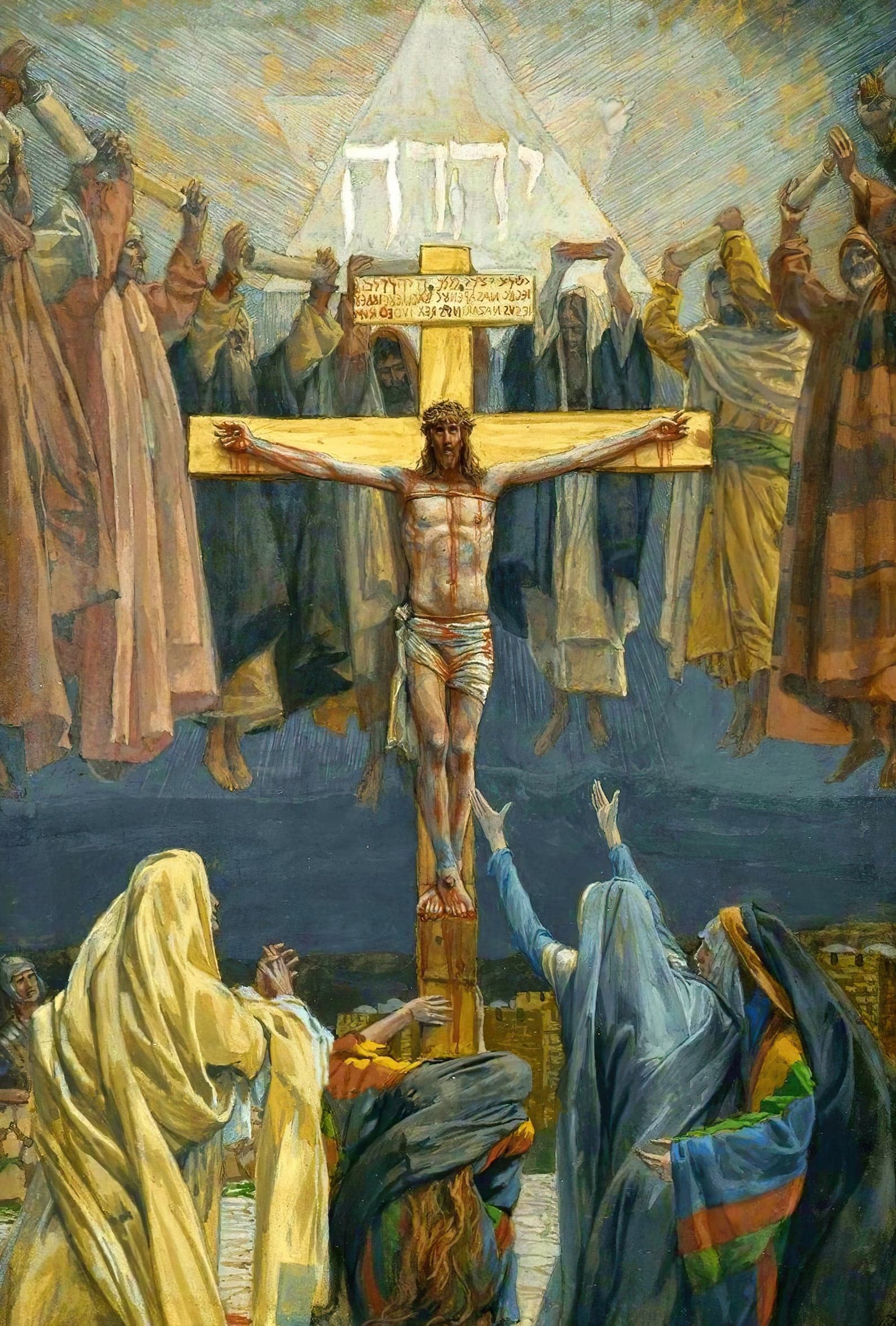 Pine Stretched  Framed 1 Panel - It is Finished Crucifixion