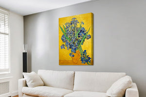 Framed 1 Panel - Vase with Irises by Vincent Van Gogh