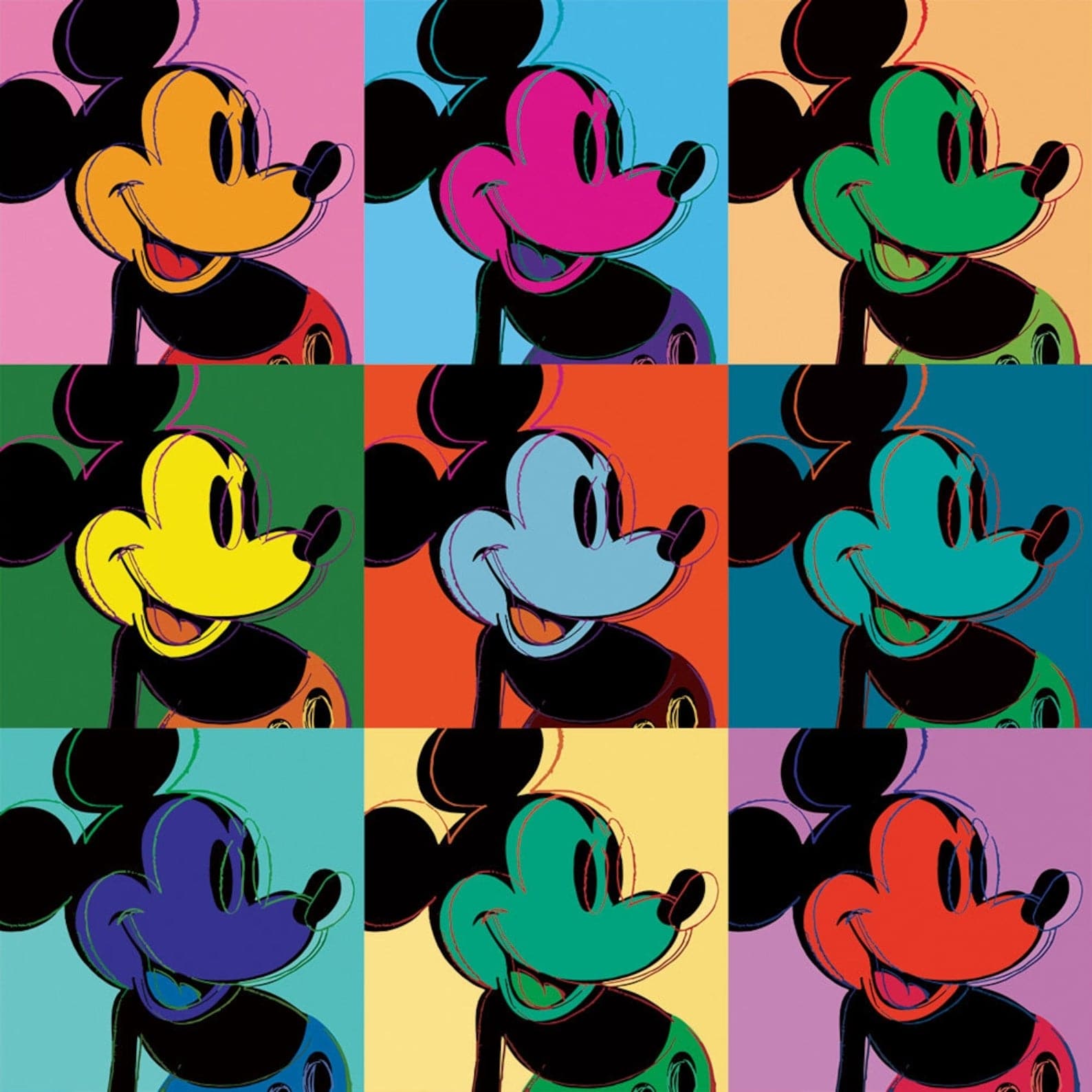 Framed 1 Panel - Mickey Mouse by Andy Warhol