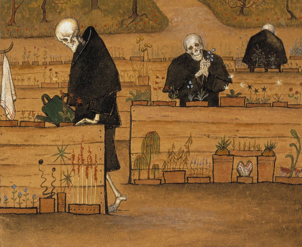 Pine Stretched  Framed 1 Panel - The Garden of Death by Hugo Simberg