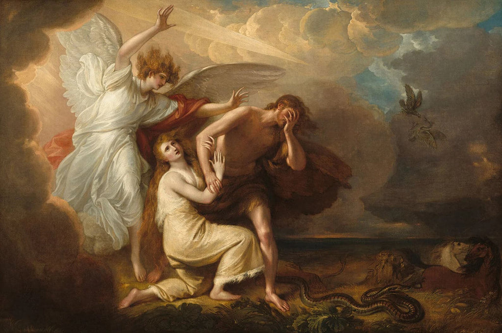 Framed 1 Panel - Expulsion of Adam and Eve from Paradise (1791) by Benjamin West
