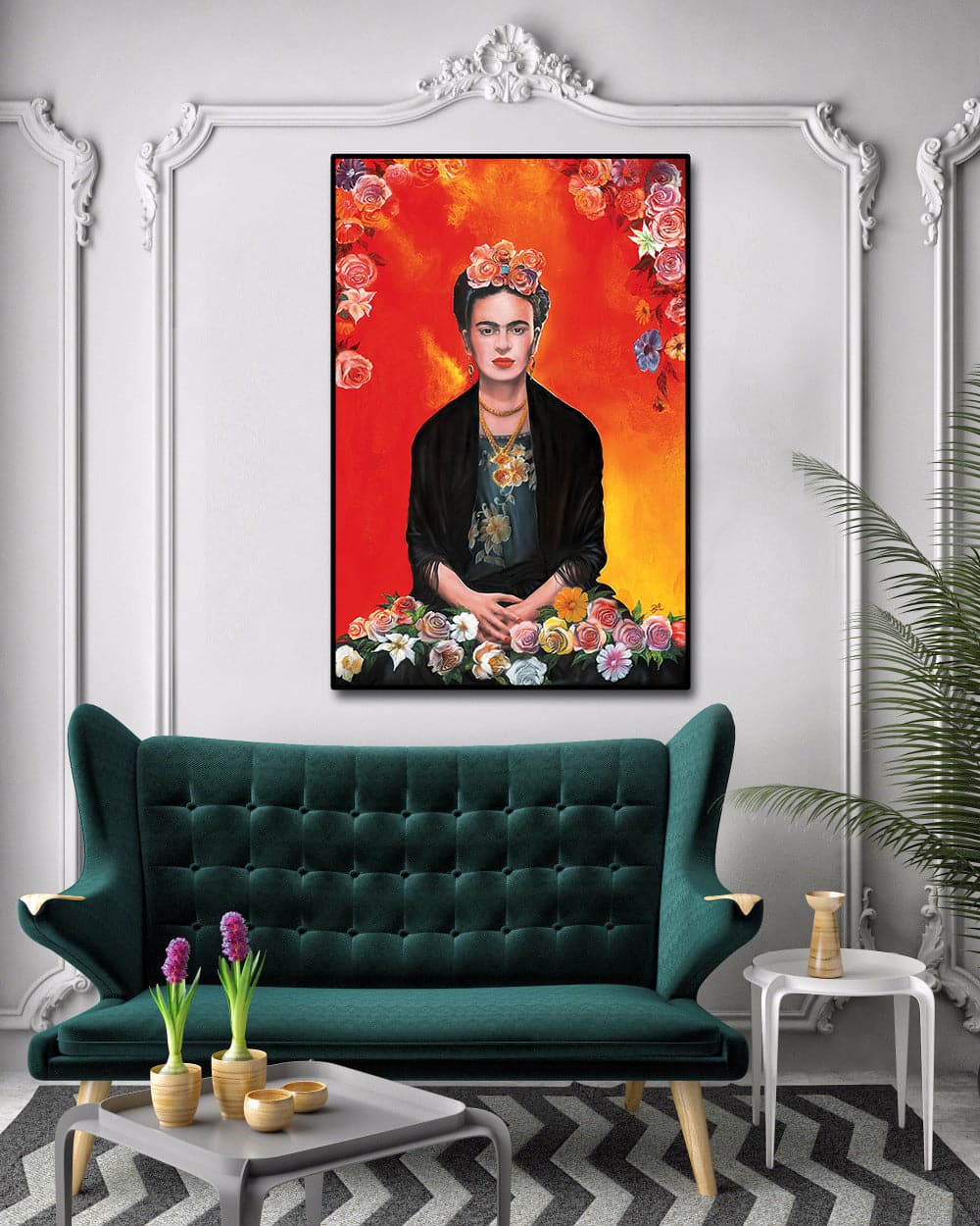 Framed 1 Panel - Frida Kahlo Meditation