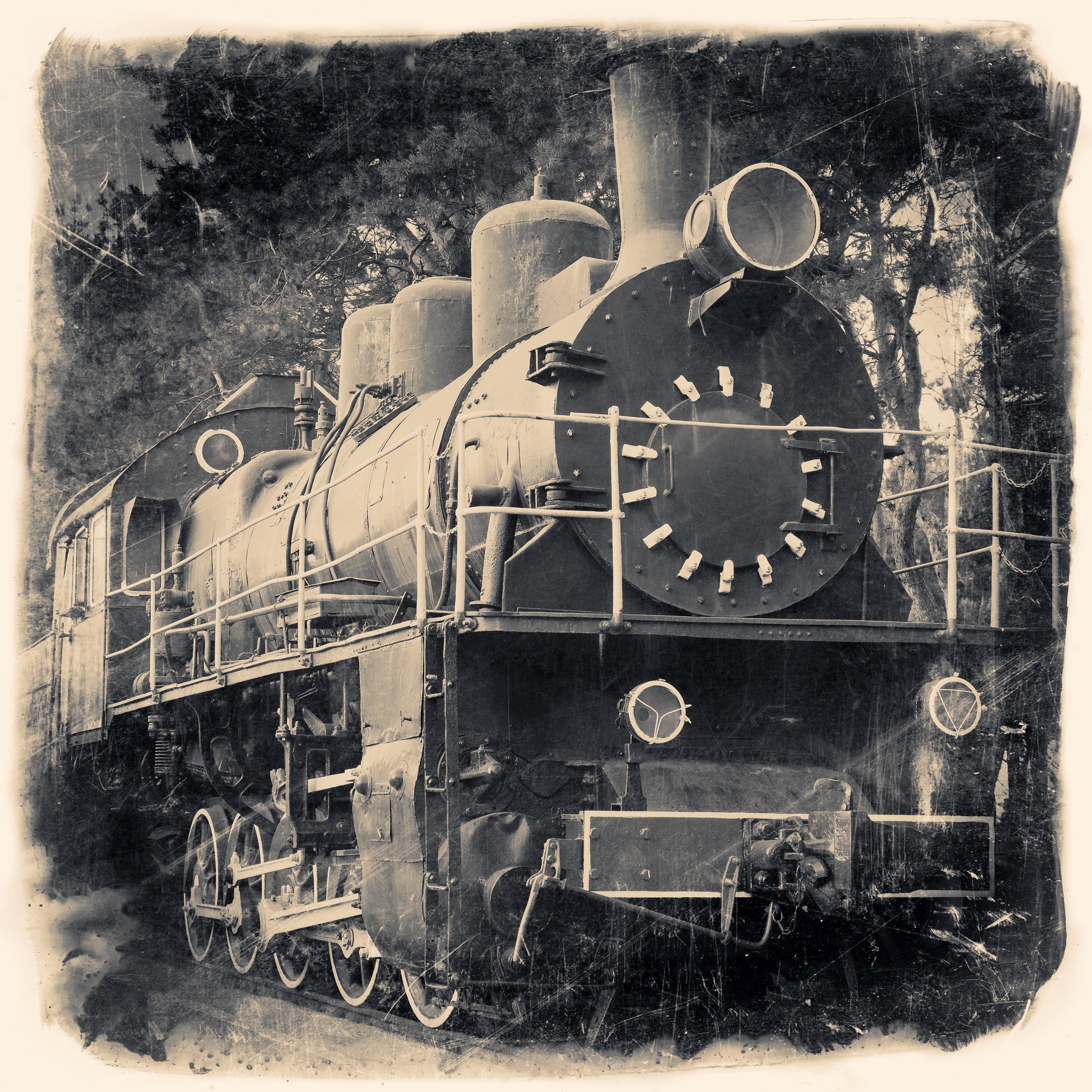 Framed 1 Panel - Vintage Train