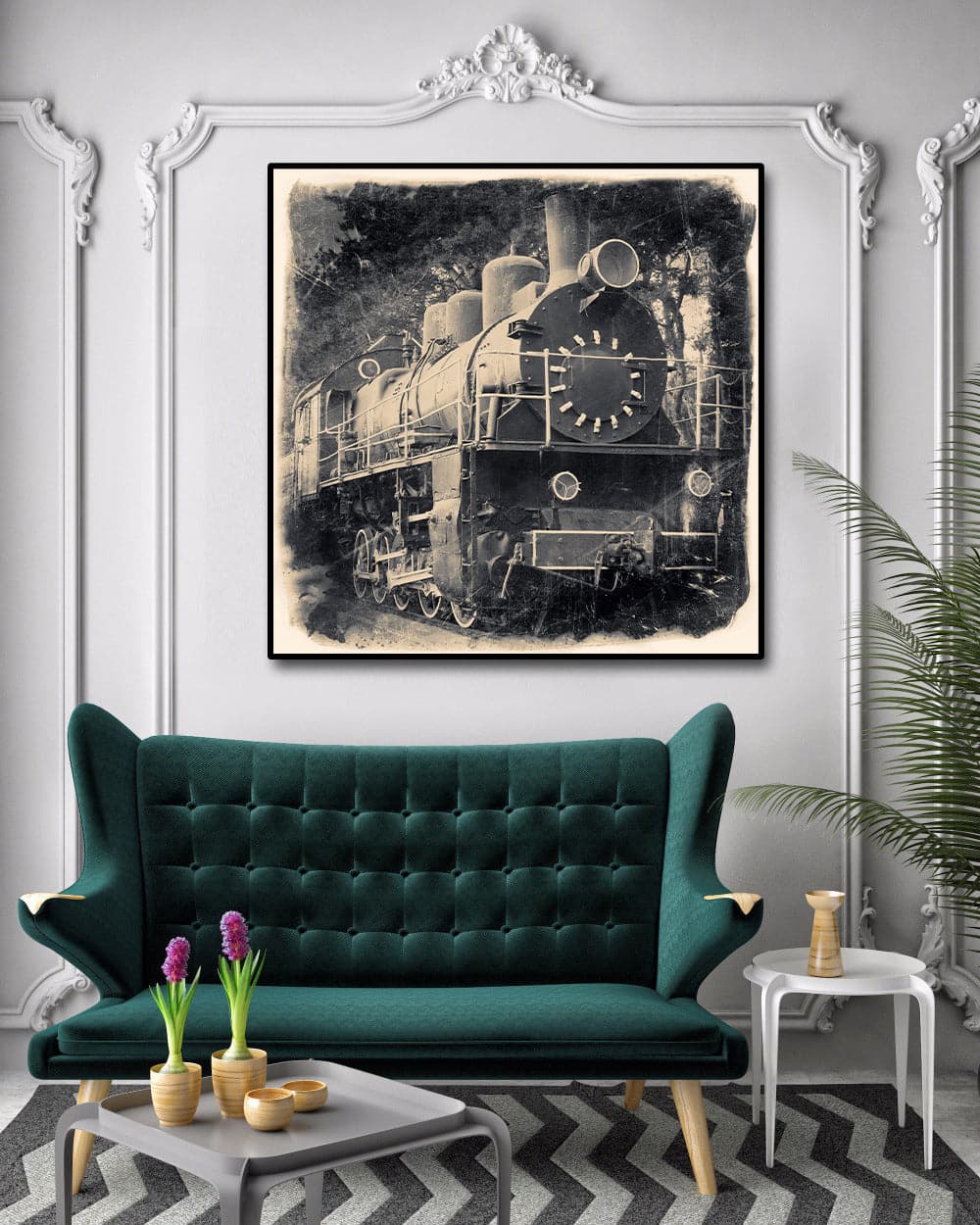 Framed 1 Panel - Vintage Train
