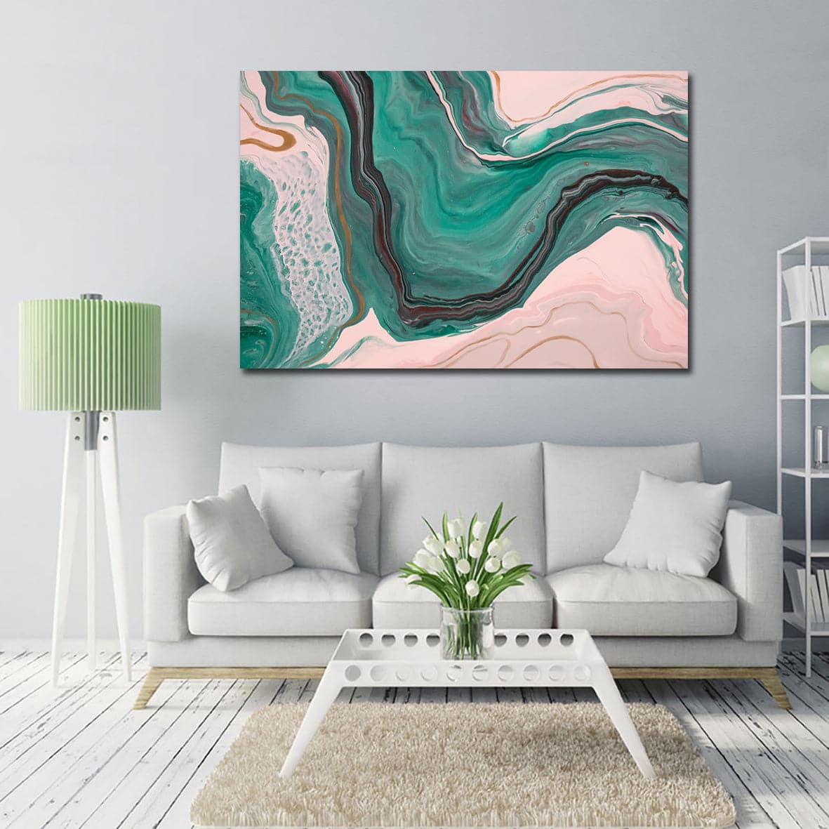 Framed 1 Panel - Luxury Abstract Fluid