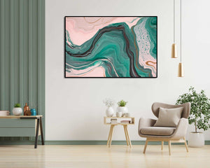 Framed 1 Panel - Luxury Abstract Fluid