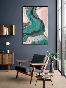 Framed 1 Panel - Luxury Abstract Fluid