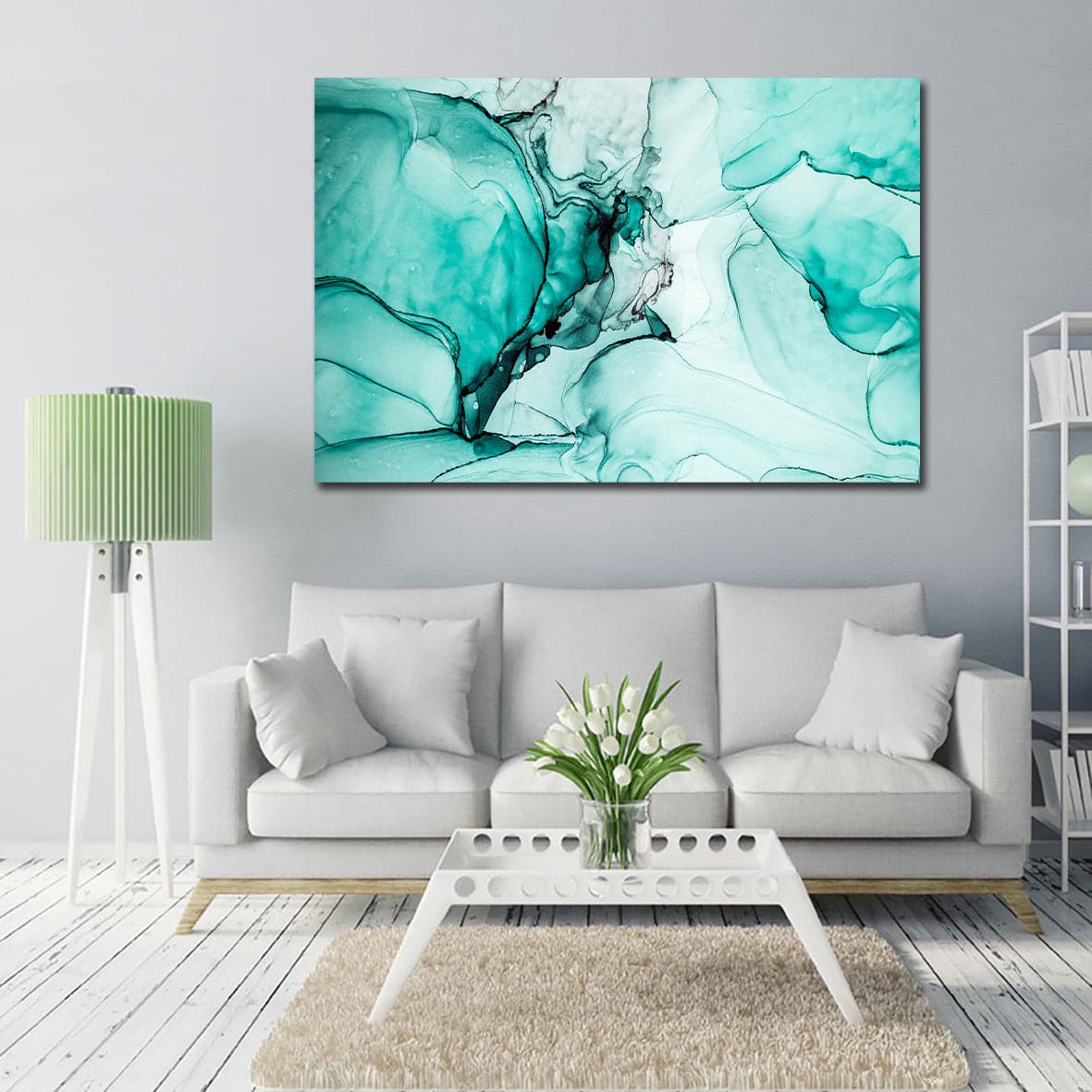 Framed 1 Panel - Luxury Abstract Fluid