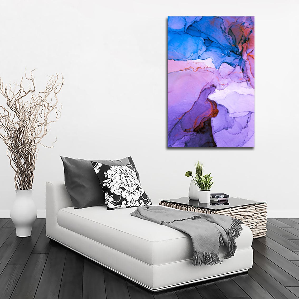Framed 1 Panel - Luxury Abstract Fluid