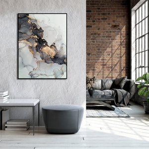 Framed 1 Panel - Luxury Abstract Fluid