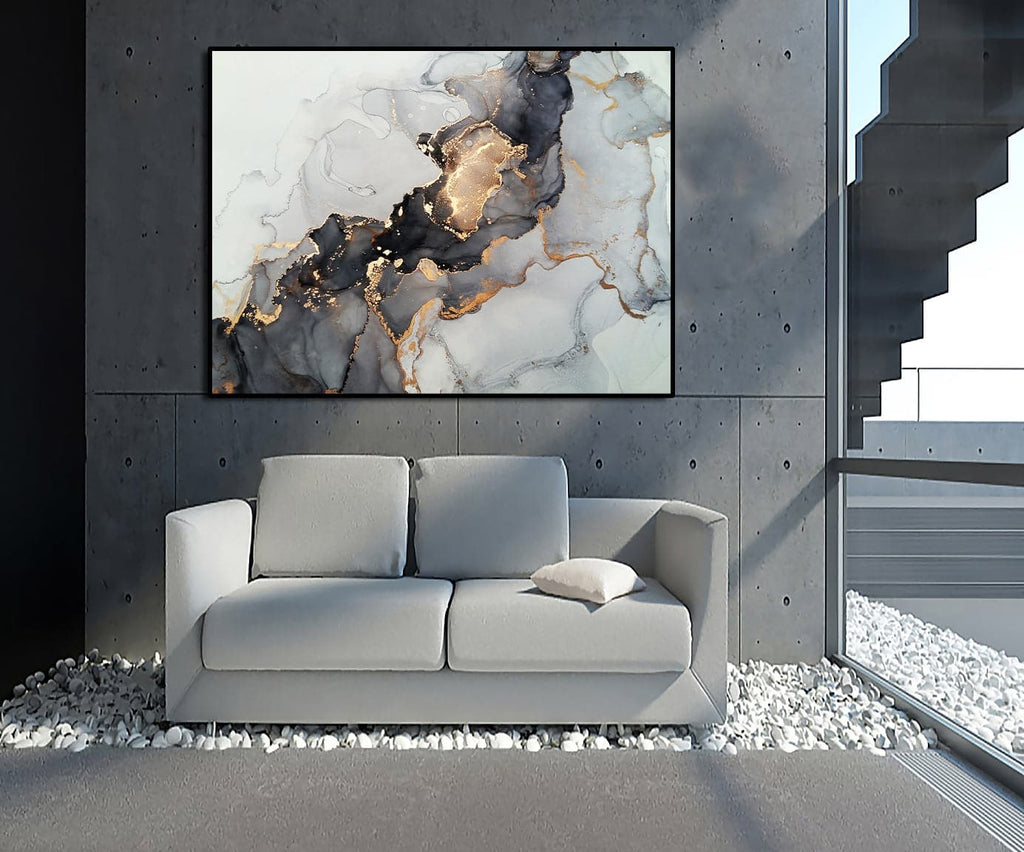 Framed 1 Panel - Luxury Abstract Fluid