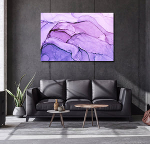 Framed 1 Panel - Luxury Purple Abstract Fluid
