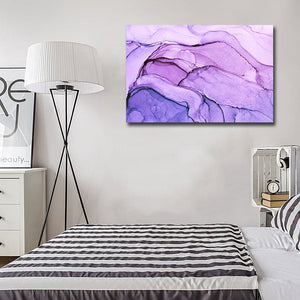Framed 1 Panel - Luxury Purple Abstract Fluid