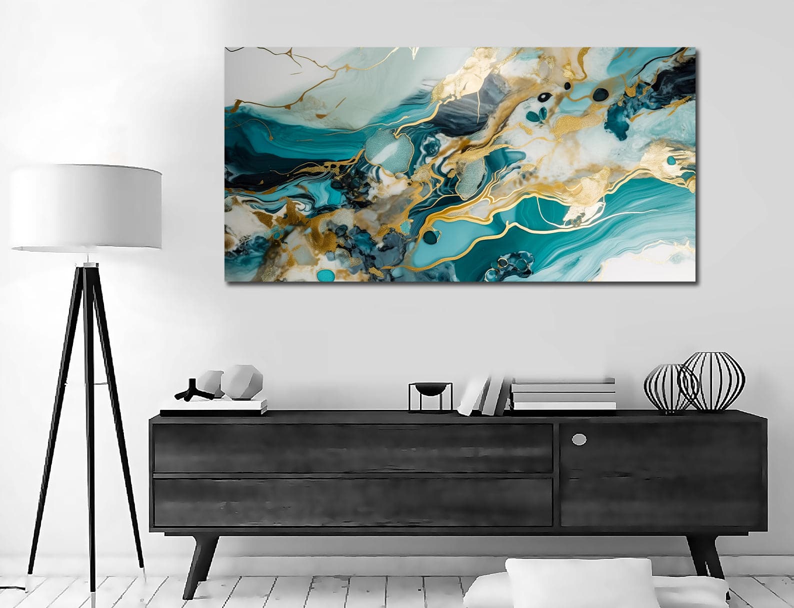 Framed 1 Panel - Luxury Abstract Marble Art