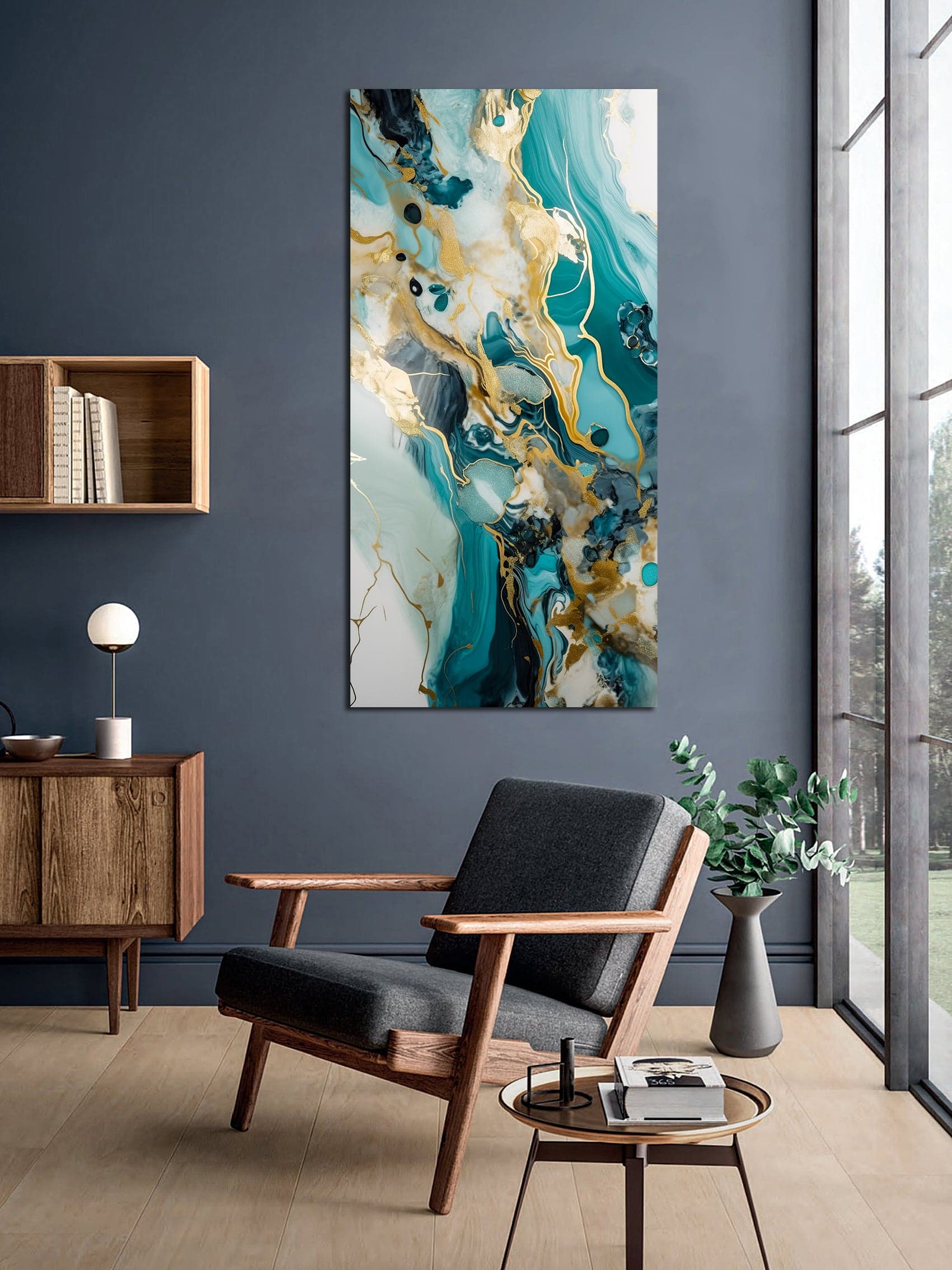 Framed 1 Panel - Luxury Abstract Marble Art