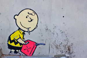 Framed 1 Panel - Banksy - CHARLIE BROWN FIRESTARTER