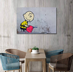 Framed 1 Panel - Banksy - CHARLIE BROWN FIRESTARTER