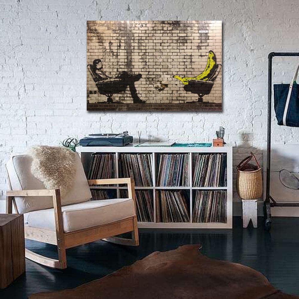 Banksy Foto's Canvas achter de Gordijn-Straat Graffiti Art Canvas Foto's zijn gedrukt op Canvas Muur-Kunstdruk Woonkamer Muur Decor 40 x 40 cm / 16 x 16 inch Banksy Foto's Canvas achter de Gordijn-Straat Graffiti Art Canvas Foto's zijn gedrukt op Canvas Muur-Kunstdruk Woonkamer Muur Decor 40 x 40 cm / 16 x 16 inch