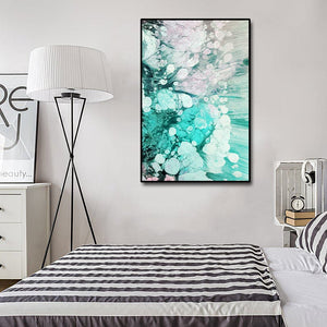 Framed 1 Panel - Luxury turquoise