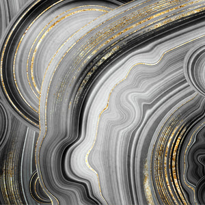 Framed 1 Panel - Stone Texture, Artificial Painted Agate with Gold Veins, Fashion Marbling Art