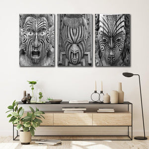 Framed 3 Panels - Maori Art