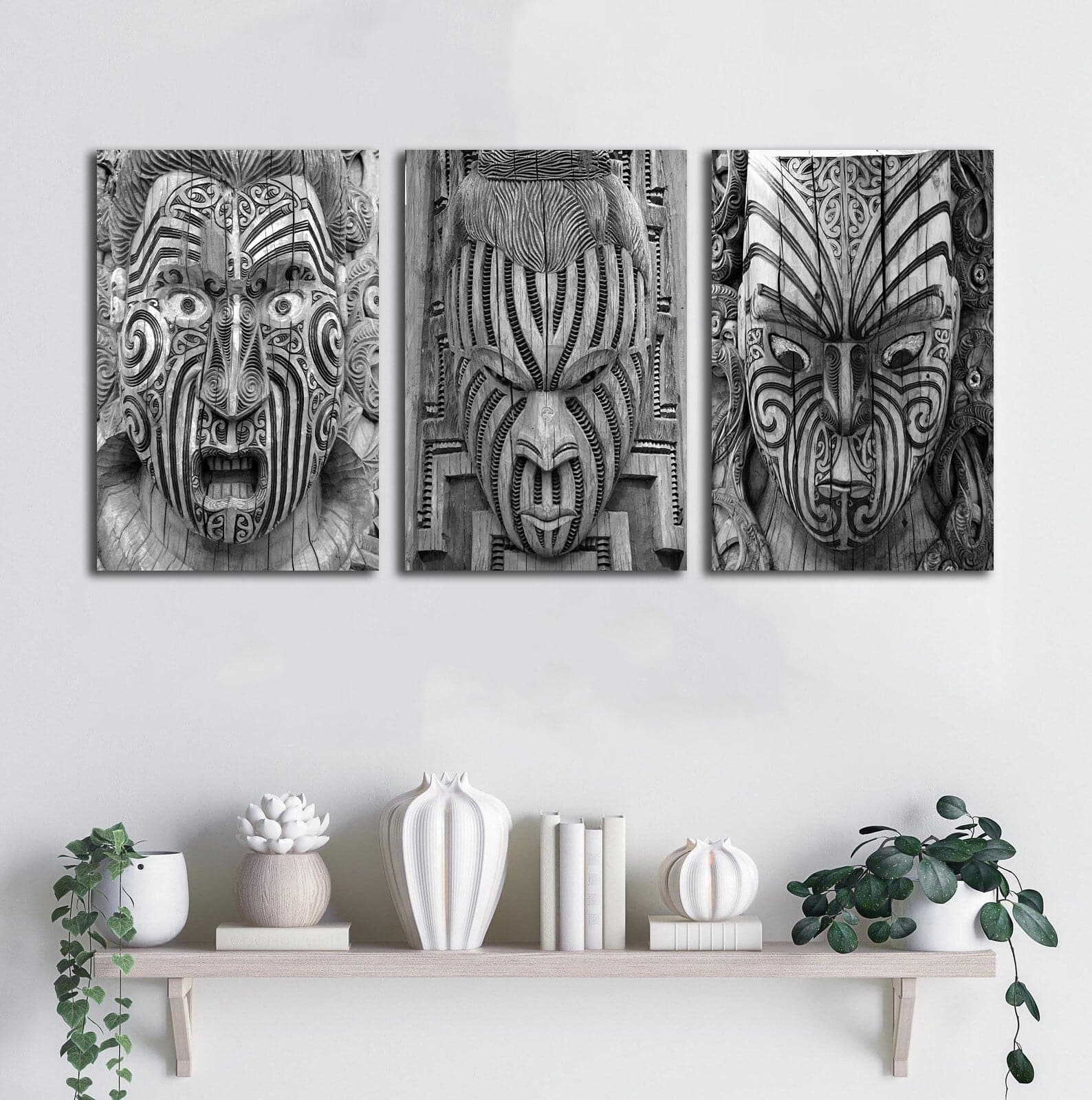 Framed 3 Panels - Maori Art