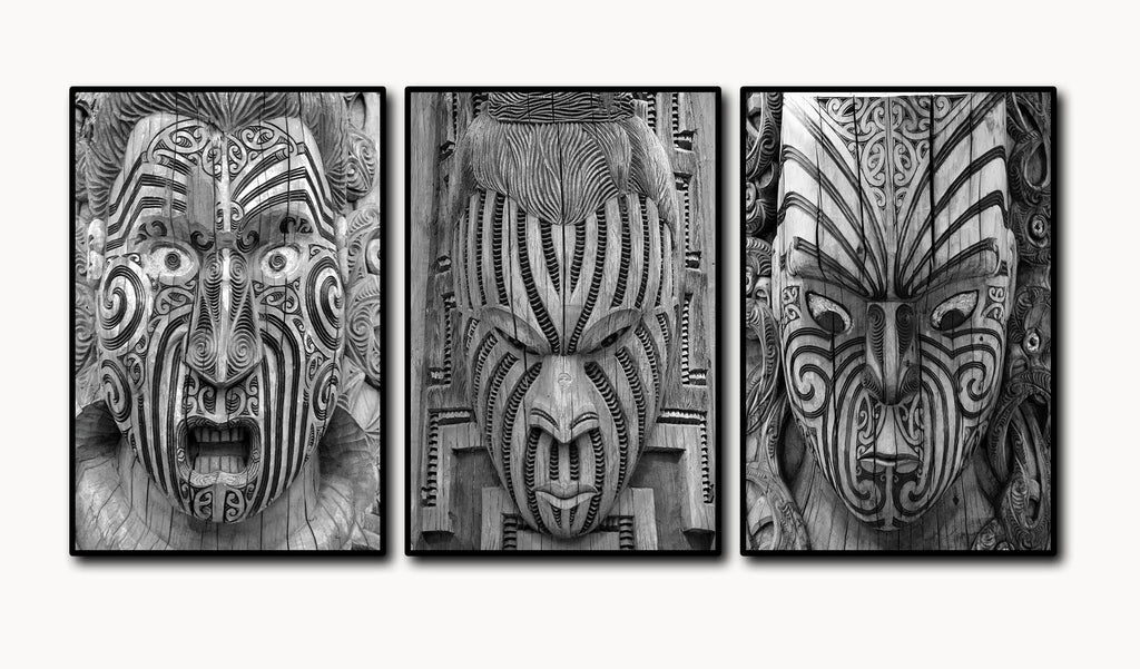 Framed 3 Panels - Maori Art