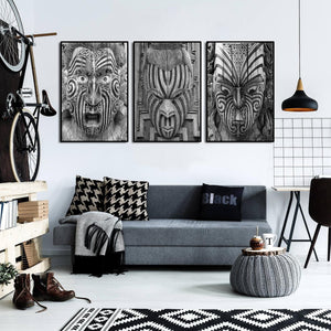 Framed 3 Panels - Maori Art