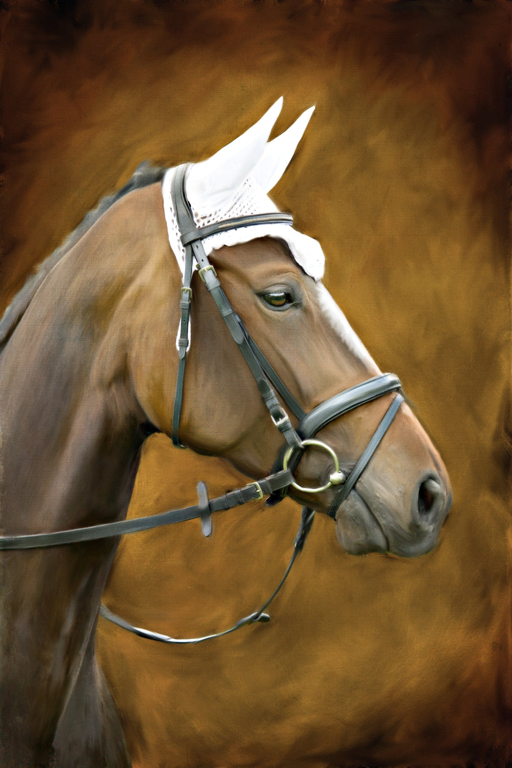 Pine Stretched  Framed 1 Panel - Horse