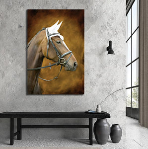 Pine Stretched  Framed 1 Panel - Horse