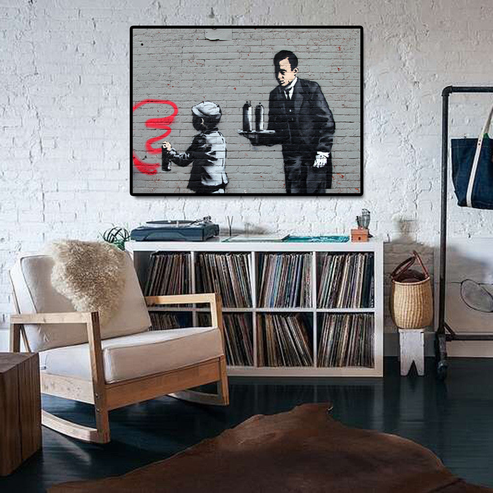 Pine Stretched  Framed 1 Panel - Banksy