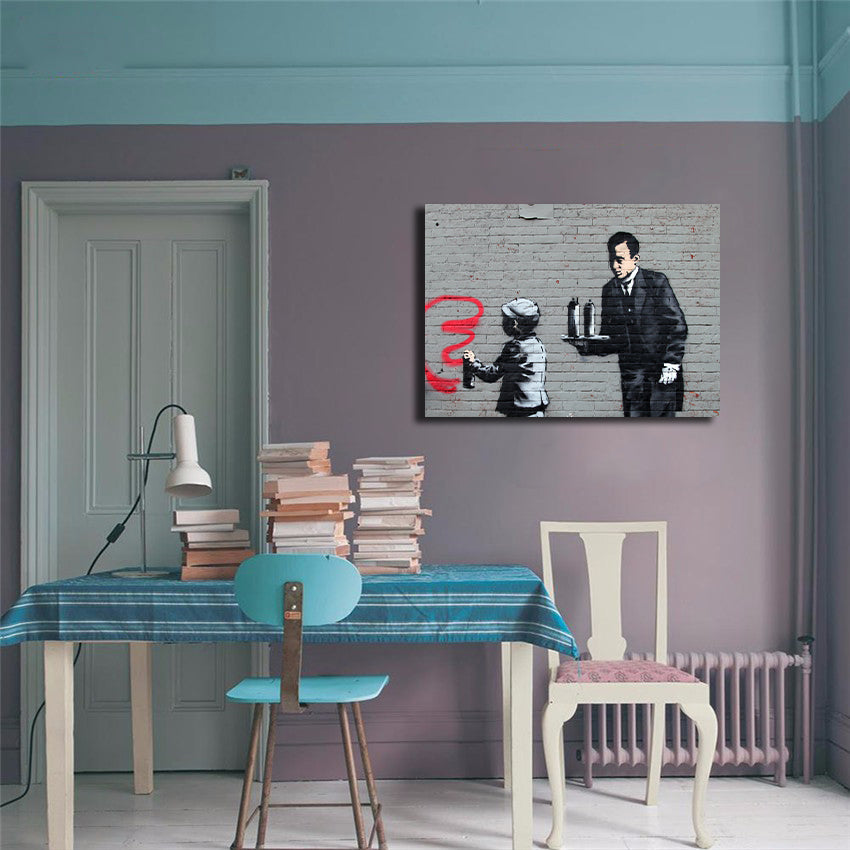 Pine Stretched  Framed 1 Panel - Banksy