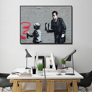 Pine Stretched  Framed 1 Panel - Banksy