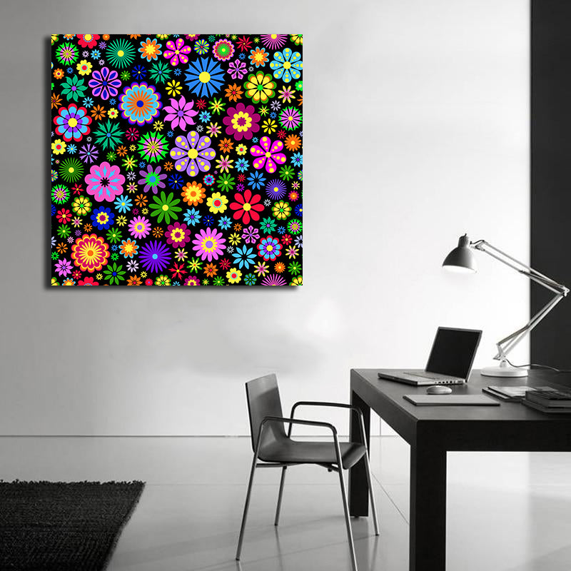 1 Panel - Colorful flower Pattern