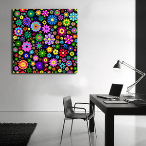 1 Panel - Colorful flower Pattern