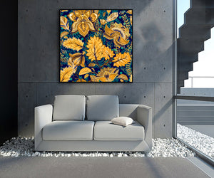 Framed 1 Panel - Flora Pattern
