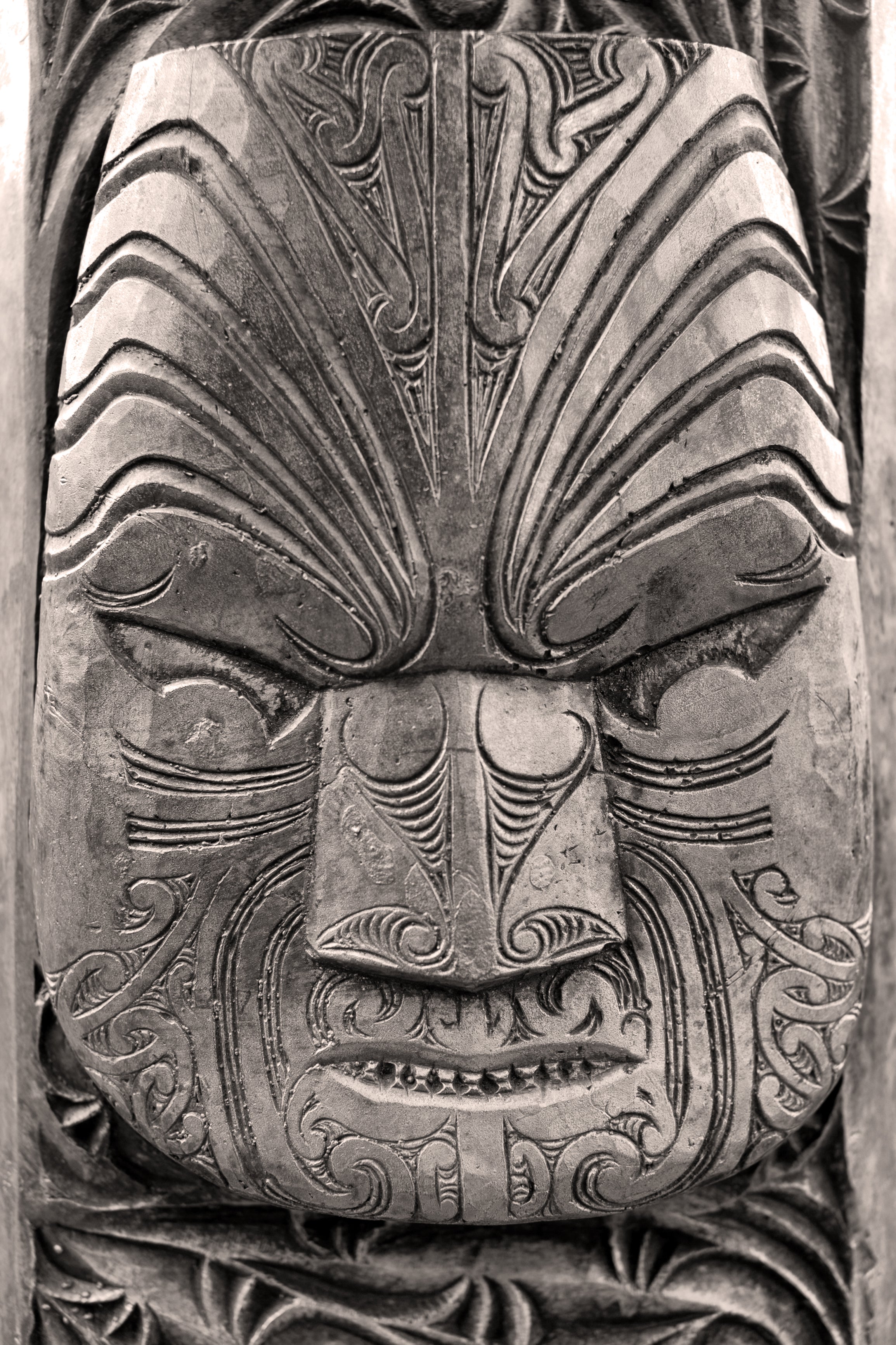 Pine Stretched  Framed 4 Panels - Maori Art