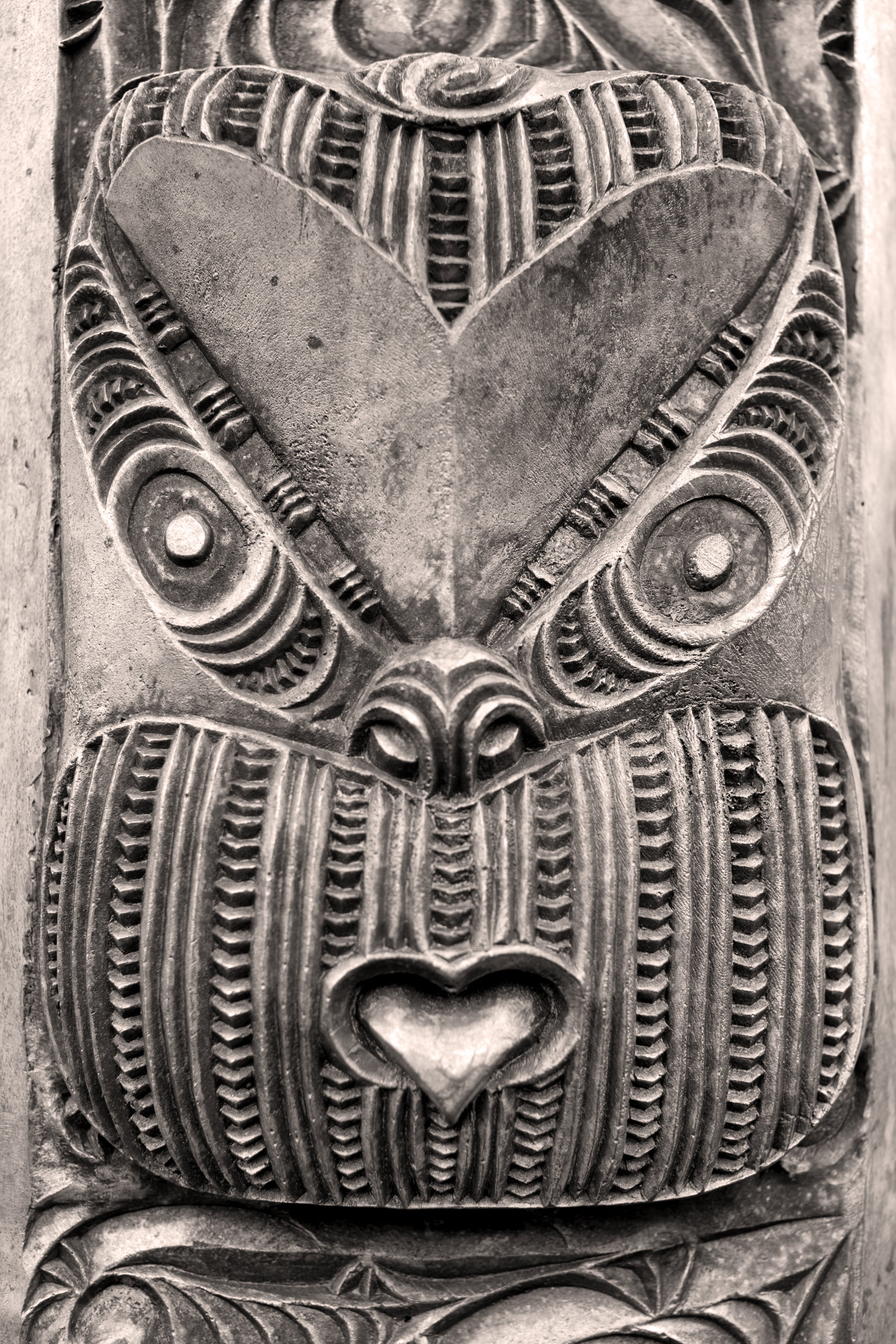 Pine Stretched  Framed 4 Panels - Maori Art