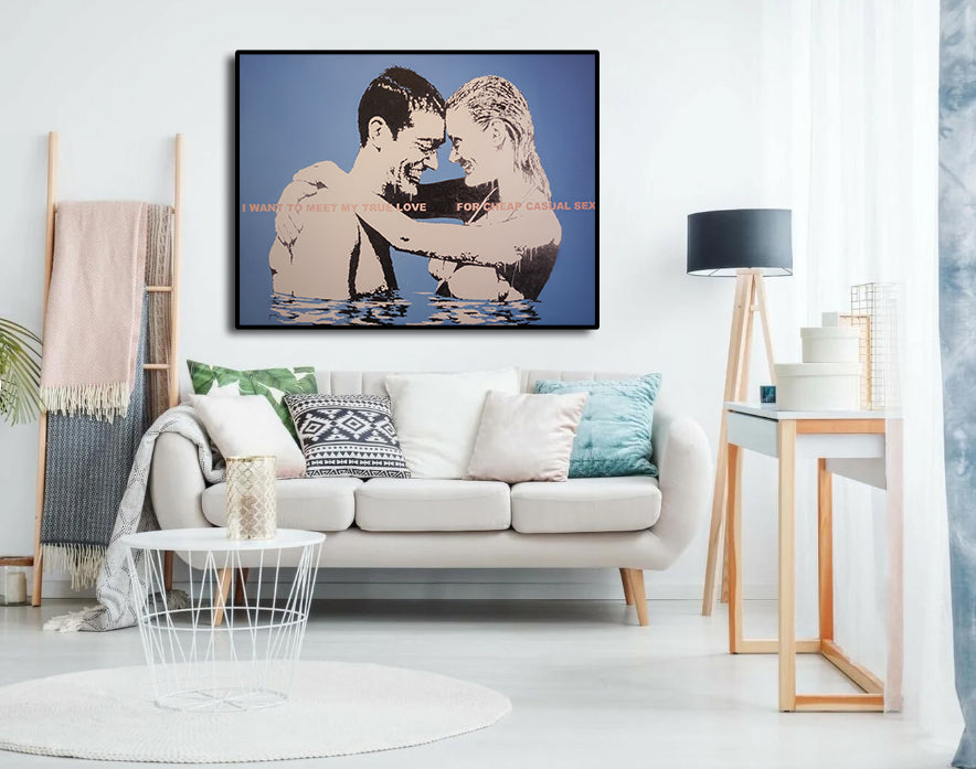 Pine Stretched  Framed 1 Panel - Ture Love