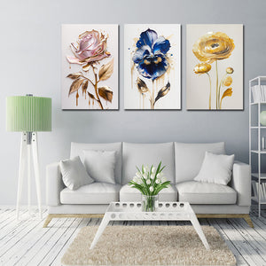 Framed 3 Panels - Flowers