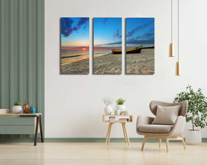 Pine Stretched  Framed 3 Panels - Seascape