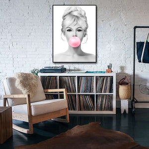 Pine Stretched  Framed 1 Panel - Brigitte Bardot