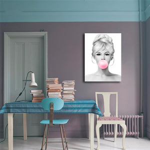 Pine Stretched  Framed 1 Panel - Brigitte Bardot