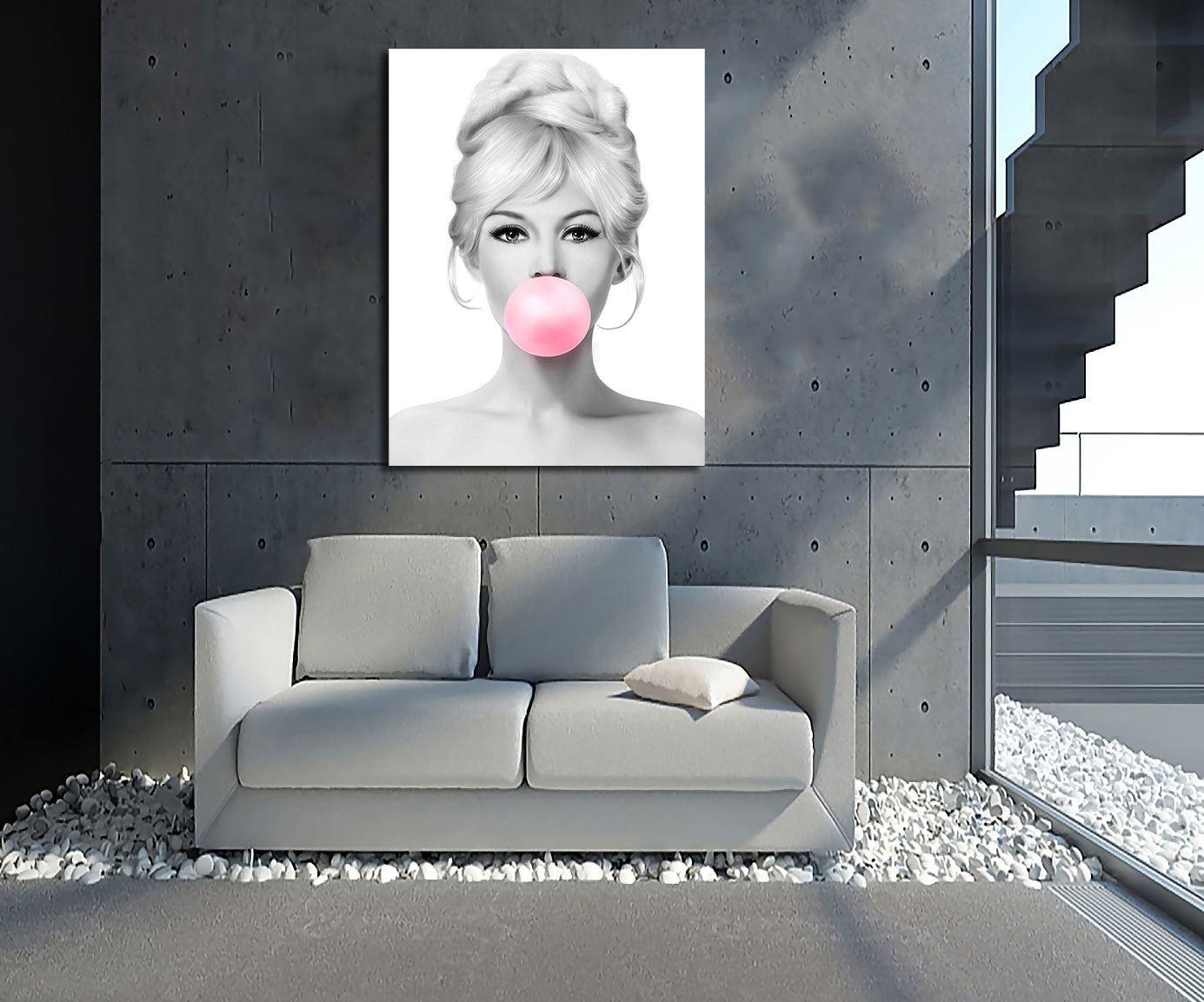 Pine Stretched  Framed 1 Panel - Brigitte Bardot