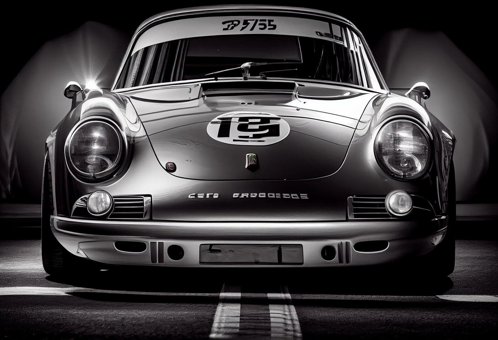 Pine Stretched  Framed 1 Panel - Porsche 911