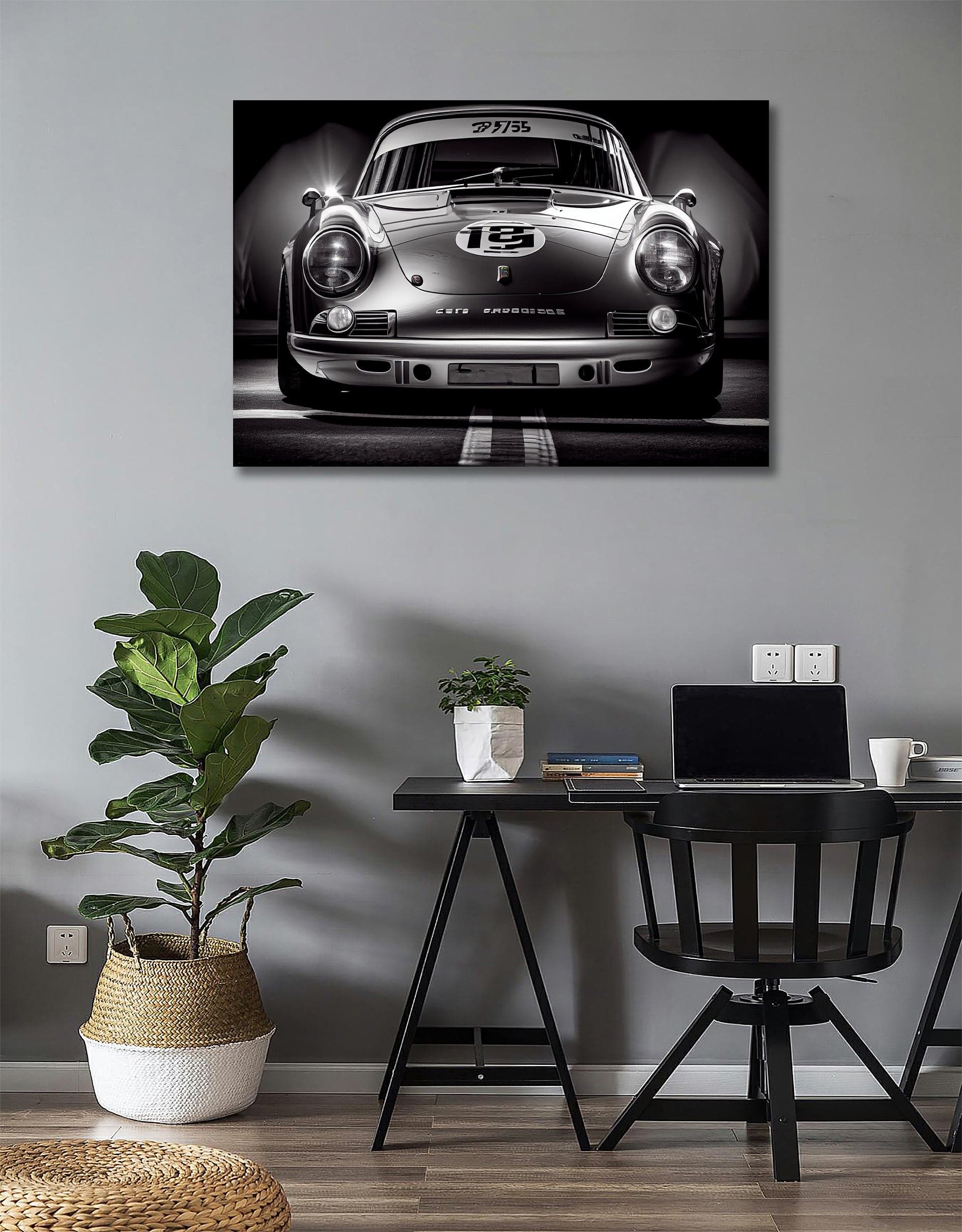Pine Stretched  Framed 1 Panel - Porsche 911