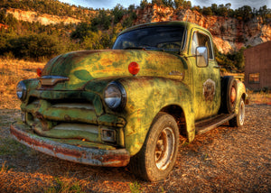 Framed 1 Panel - Rusty Chevy Pick Up Truck