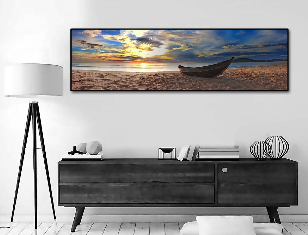 Pine Stretched  Framed 1 Panel - Beach Panorama