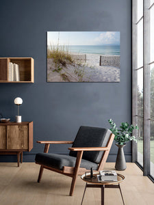 Pine Stretched  Framed 1 Panel - Beautiful Beach at Sunrise
